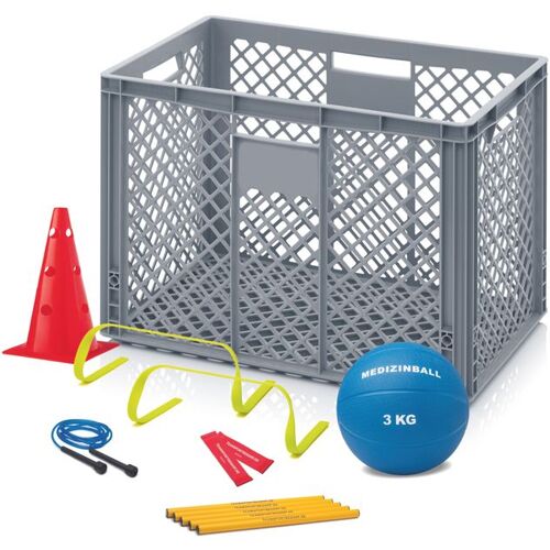 Hergestellt für: Trainingsunterlagen24 GmbH Kiste für Trainingshilfen - 85 Liter