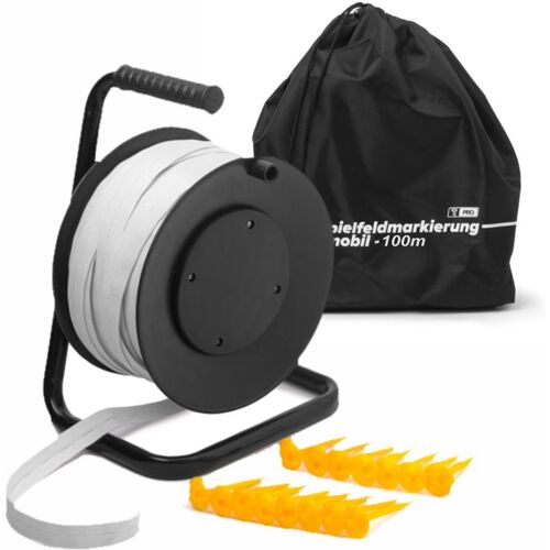 Hergestellt für: Trainingsunterlagen24 GmbH T-PRO Spielfeldmarkierung mobil - Länge: 100 m