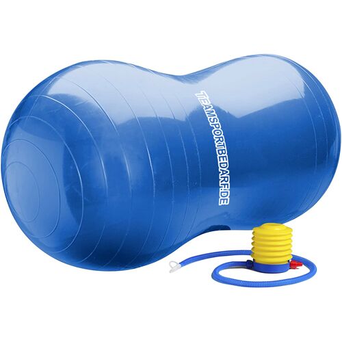 Hergestellt für: Trainingsunterlagen24 GmbH Peanut Gymnastikball (90x45 cm) - Farbe: Blau