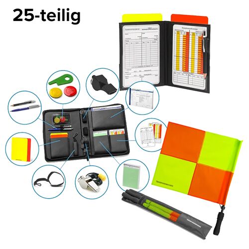 Hergestellt für: Trainingsunterlagen24 GmbH T-PRO Schiri-Set XL (25-teilig) - Fußball