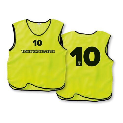 Hergestellt für: Trainingsunterlagen24 GmbH Leibchen mit Nummern (1-14) beidseitig - 14er Set - Rot - Kinder (S) - 14.00 ct