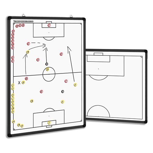 Hergestellt für: Trainingsunterlagen24 GmbH FUSSBALL - magnetische Taktiktafel 600 x 900 mm (beidseitig)