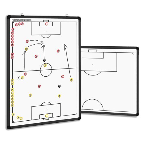 Hergestellt für: Trainingsunterlagen24 GmbH FUSSBALL - magnetische Taktiktafel 900 x 1200 mm (beidseitig)