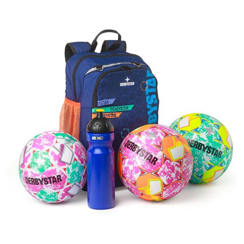Hergestellt für: Trainingsunterlagen24 GmbH Derbystar Kids Rucksack - inkl. Fußball und Trinkflasche