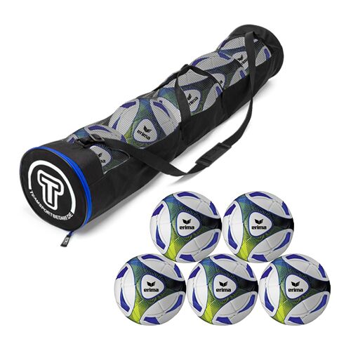 5er Ballset - Erima Hybrid Trainingsball (Gr. 5) - inkl. Ballschlauch - 5.00 ct
