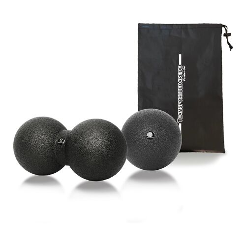Hergestellt für: Trainingsunterlagen24 GmbH Faszien-Ball-Set (2-teilig) - Farbe: Schwarz