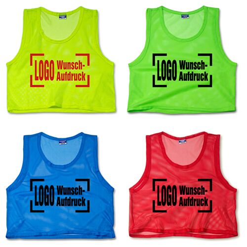 Hergestellt für: Trainingsunterlagen24 GmbH T-PRO Short Bibs (kurze Leibchen) - mit Wunschaufdruck - Rot