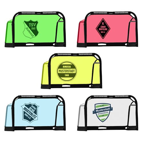 Hergestellt für: Trainingsunterlagen24 GmbH Tornetz mit Netzdruck - für Minitor Ultimate (klappbar) 1,20 x 0,80 m - 5 Farben