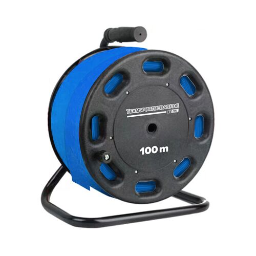 Hergestellt für: Trainingsunterlagen24 GmbH T-PRO Spielfeldmarkierung Flex (5 cm, blau) - Länge: 100 m