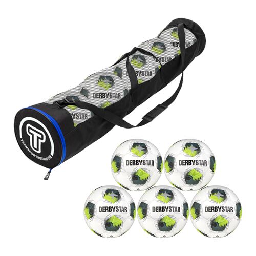 5er Ballset - Derbystar Brillant TT DB v24 Trainingsball (Gr. 5) - inkl. Ballschlauch - 5.00 ct