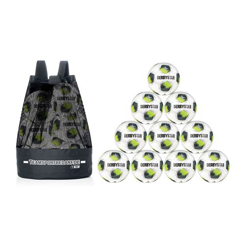 10er Ballset - Derbystar Brillant TT DB v24 Trainingsball (Gr. 5) - inkl. T-PRO Ballsack - 10.00 ct