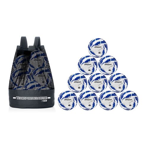 10er Ballset - uhlsport Attack Addglue v25 Trainingsball (Gr. 5) - inkl. T-PRO Ballsack - 10.00 ct
