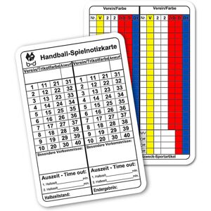 Teamsportbedarf.de b+d Schiedsrichter Spiel-Notizkarten - Handball - 1000.00 ct