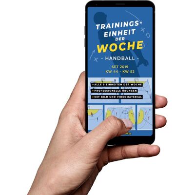 Hergestellt für: Trainingsunterlagen24 GmbH Handball - Trainingseinheit der Woche (KW 44-52) Set 2019 Hergestellt für: Trainingsunterlagen24 GmbH Handball - Trainingseinheit der Woche (KW 44-52) Set 2019