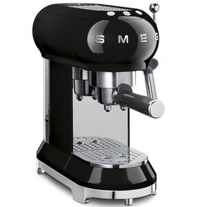 SMEG Espressomaschine mit Siebträger, Schwarz, 50's Style