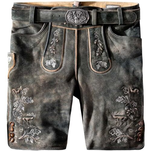 Trachtenlederhose Bastian (grau gespeckt, Gr. 58) von Stockerpoint Classics für Herren, Lederhosen, 100% Leder
