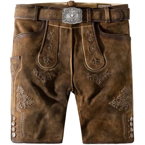 Trachtenlederhose Bertl (stein geäscht-natur, Gr. 52) von Stockerpoint Classics für Herren, Lederhosen, 100% Leder