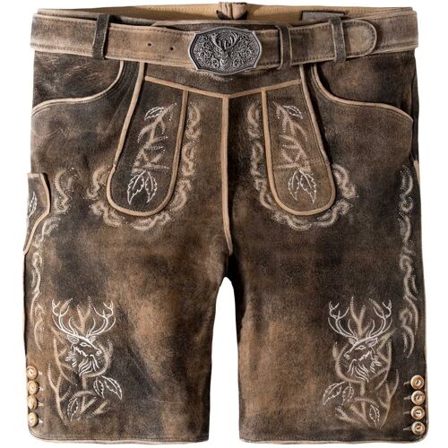 Trachtenlederhose Lee (sepia raw, Gr. 52) von Stockerpoint Classics für Herren, Lederhosen, 100% echt Leder