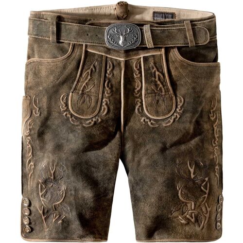 Trachtenlederhose Lewis (wood gespeckt, Gr. 48) von Stockerpoint Classics für Herren, Lederhosen, 100% Leder
