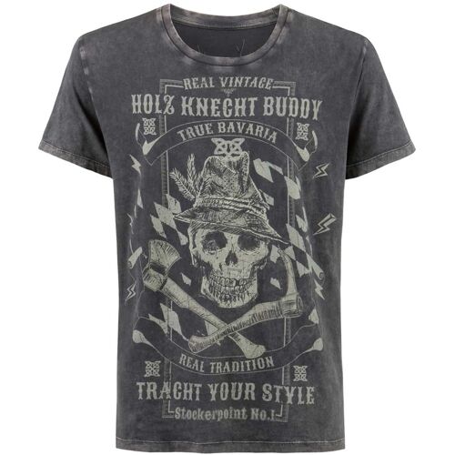 Trachtenshirt Buddy (anthrazit, Gr. 2XL) von Stockerpoint Mountain Rocker für Herren, Oberteile, 100% COT