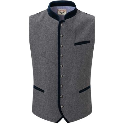 Trachtenweste Alonso (grau-nachtblau, Gr. 50) von Stockerpoint Classics für Herren, Oberteile, 55% Wolle, 20% Viskose, 25% Polyester Trachtenweste Alonso (grau-nachtblau, Gr. 50) von Stockerpoint Classics für Herren, Oberteile, 55% Wolle, 20% Viskose, 25% Polyester