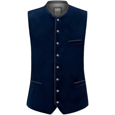 Trachtenweste Lorenzo (indigo, Gr. 46) von Stockerpoint Classics für Herren, Oberteile, 100% Baumwolle Trachtenweste Lorenzo (indigo, Gr. 46) von Stockerpoint Classics für Herren, Oberteile, 100% Baumwolle