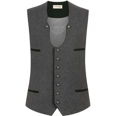 Trachtenweste Salerio (grau, Gr. 54) von Stockerpoint Classics für Herren, Oberteile, 50% Wolle, 25% Viskose, 25% Polyester Trachtenweste Salerio (grau, Gr. 54) von Stockerpoint Classics für Herren, Oberteile, 50% Wolle, 25% Viskose, 25% Polyester