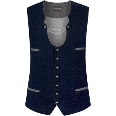 Trachtenweste Salerio (blau, Gr. 46) von Stockerpoint Classics für Herren, Oberteile, 50% Wolle, 25% Viskose, 25% Polyester Trachtenweste Salerio (blau, Gr. 46) von Stockerpoint Classics für Herren, Oberteile, 50% Wolle, 25% Viskose, 25% Polyester