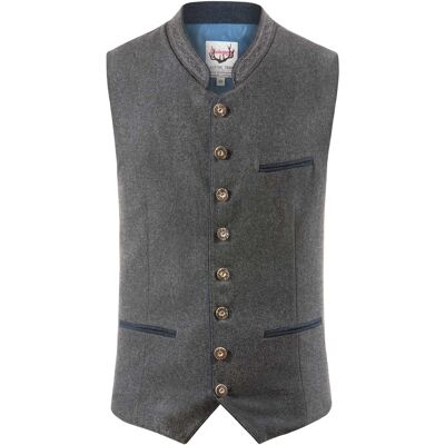 Trachtenweste Sirius (grau-dunkelblau, Gr. 46) von Stockerpoint Classics für Herren, Oberteile, 50% Wolle, 25% Viskose, 25% Polyester Trachtenweste Sirius (grau-dunkelblau, Gr. 46) von Stockerpoint Classics für Herren, Oberteile, 50% Wolle, 25% Viskose, 25% Polyester