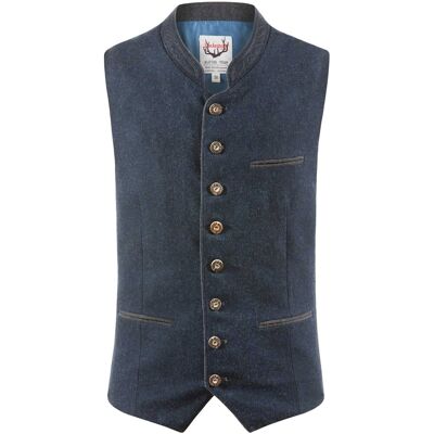 Trachtenweste Sirius (dunkelblau-grau, Gr. 46) von Stockerpoint Classics für Herren, Oberteile, 50% Wolle, 25% Viskose, 25% Polyester Trachtenweste Sirius (dunkelblau-grau, Gr. 46) von Stockerpoint Classics für Herren, Oberteile, 50% Wolle, 25% Viskose, 25% Polyester