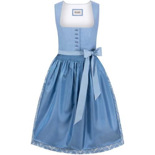 Dirndl Anke (blau, Gr. 38) von Stockerpoint Heimatgwand für Damen, 40% Leinen, 60 % Baumwolle