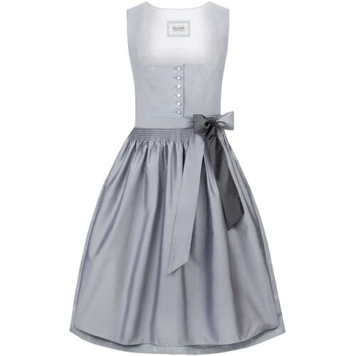 Dirndl Audrey (hellgrau, Gr. 42) von Stockerpoint Heimatgwand für Damen, 60% Baumwolle, 40% Leinen