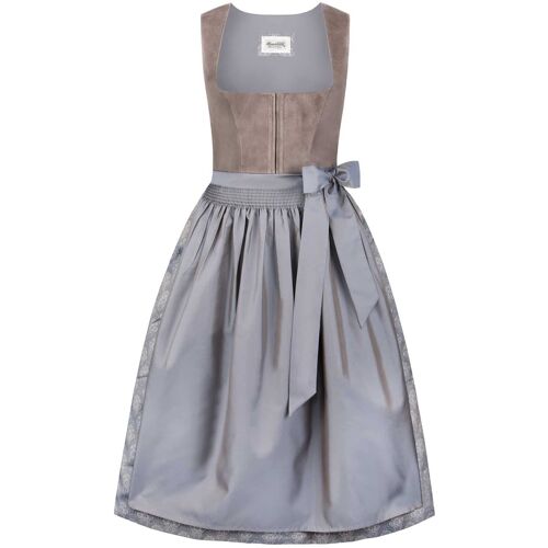Dirndl Beatrice (taupe, Gr. 48) von Stockerpoint Heimatgwand für Damen, 40% Baumwolle, 60% Polyester