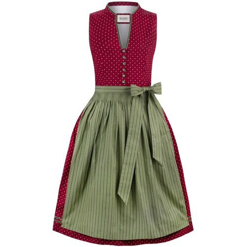 Dirndl Bella (bordeaux, Gr. 48) von Stockerpoint Heimatgwand für Damen, 100% Baumwolle
