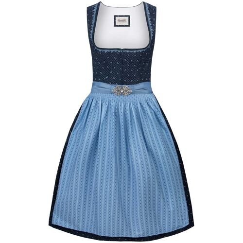 Dirndl Dunja (blau, Gr. 46) von Stockerpoint Heimatgwand für Damen, 100% Baumwolle
