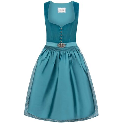 Dirndl Indira (petrol, Gr. 32) von Stockerpoint Heimatgwand für Damen, 40% Baumwolle, 60% Polyester