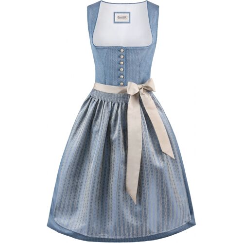 Dirndl Irit (rauchblau, Gr. 36) von Stockerpoint Heimatgwand für Damen, Midi Dirndl 60-65 cm, 100% Polyester