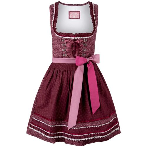 Dirndl Kim (bordeaux, Gr. 32) von Stockerpoint Wiesnwuid für Damen, 100% Baumwolle