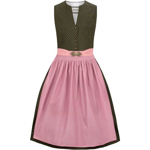 Dirndl Luana (olive, Gr. 40) von Stockerpoint Heimatgwand für Damen, 100% Baumwolle