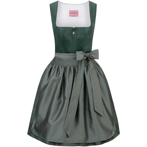Dirndl Mila (dunkelgrün, Gr. 36) von Stockerpoint Wiesnwuid für Damen, Mieder: 100% Polyester, Rock: 58% Polyester, 42% Baumwolle