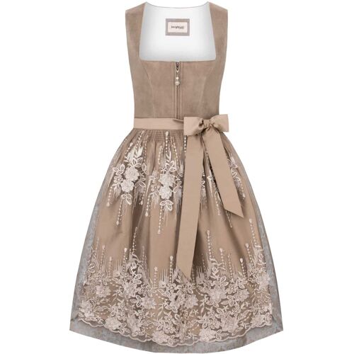 Dirndl Sarah (hellbraun, Gr. 34) von Stockerpoint Bergfeuer Couture für Damen, 60% Polyester, 40% Baumwolle