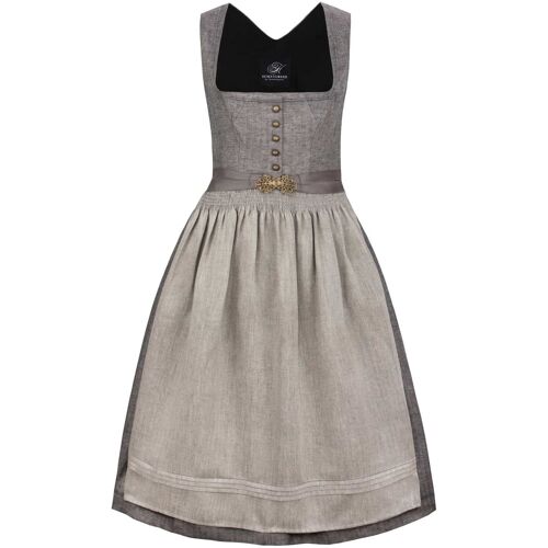Dirndl Tilda (grau, Gr. 34) von Stockerpoint Heimatgwand Premium für Damen, 100% Leinen
