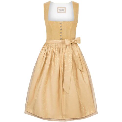 Dirndl Viktoria (senf, Gr. 32) von Stockerpoint Heimatgwand für Damen, 60% Polyester, 40% Baumwolle