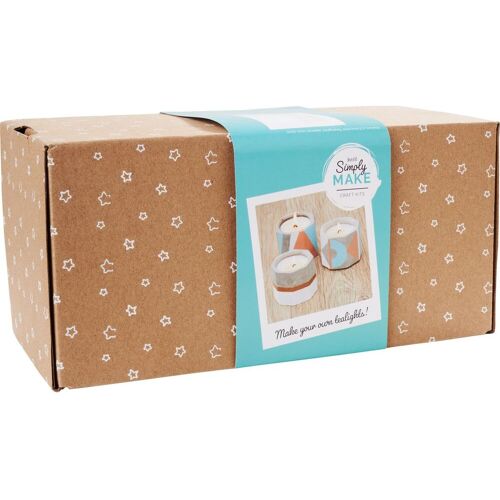 docrafts Simply Make Kreativ-Set "Beton Kerzenhalter mit Sojawachs"