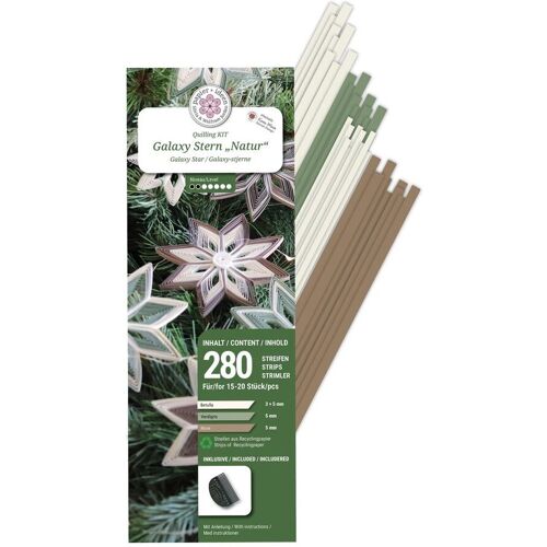 papier+ideen Quilling-Set "Natural Galaxy Stars"