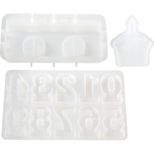 HobbyFun Silikon-Gießform "Zahlen-Set" mit Steckkante