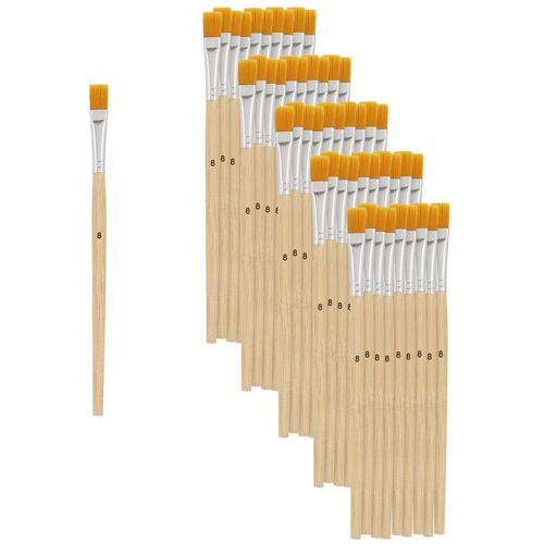 VBS XXL VBS Flachpinsel Synthetikhaar "Größe 8", 50 Stück