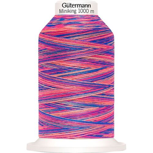 Gütermann creativ Gütermann Nähgarn Miniking Multicolor, No. 120 - 9814 Pink-Blau