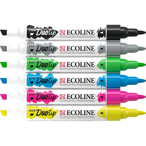 Talens Ecoline Duotip "Basis-Set" - 6 Farben