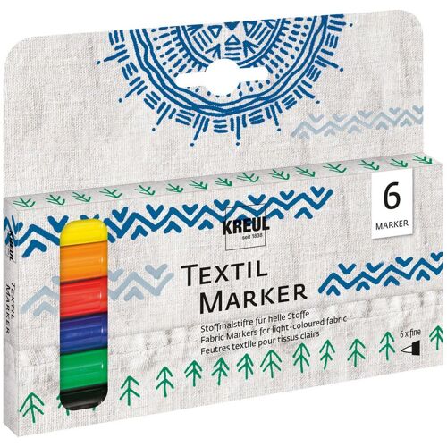 Kreul Kreative KREUL Textil Marker fine, 6er-Set